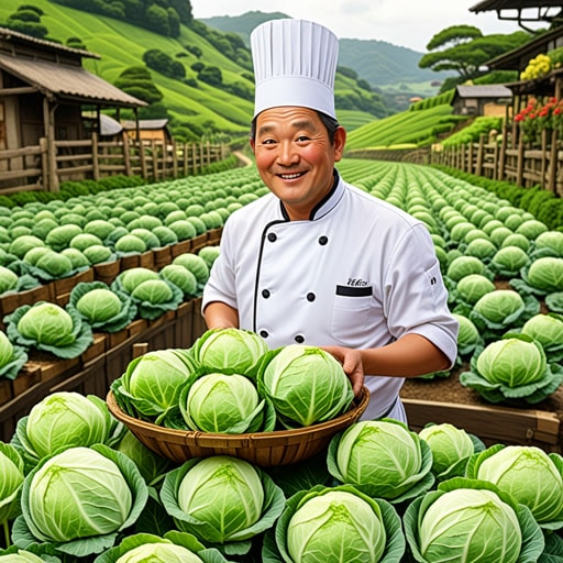 在一个小村庄里，有一位农民种植了该地区最好的卷心菜。他的秘诀是一种特殊的肥料，使得他的卷心菜长得又大又健康。一天，一位来自著名餐厅的厨师访问了这个村庄，并品尝了这位农民的卷心菜。对卷心菜的品质印象深刻，厨师决定在他的新菜肴中使用它。这道菜变得非常受欢迎，使得这位农民的卷心菜需求量大增，使他非常成功。